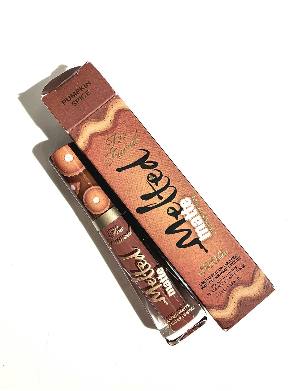 Too Faced Melted Matte Long Wear Lipstick Pumpkin Spice New LE